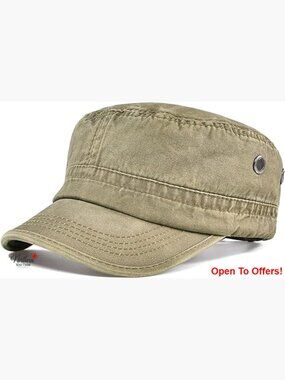 Washed Cotton Military Baseball Cap Adjustable Unisex Sport